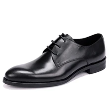 Pointed Toe Men Lace Up Formal Dress Oxfords Shoes Genuine Leather Mens Oxfords Derby Shoes New Band Flats JS-A0049 Pointed Toe Men Lace Up Formal Dress Oxfords Shoes Genuine Leather Mens Oxfords Derby Shoes New Band Flats JS-A0049