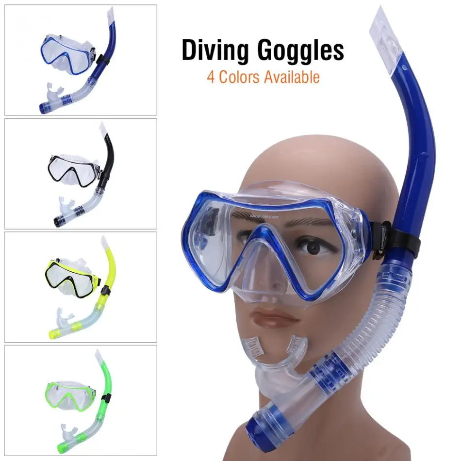 Взрослых Одежда заплыва маска дайвинг, маска для плавания подводный спорт трубка Очки с полусухой дыхательную трубку Дайвинг Маска Костюм