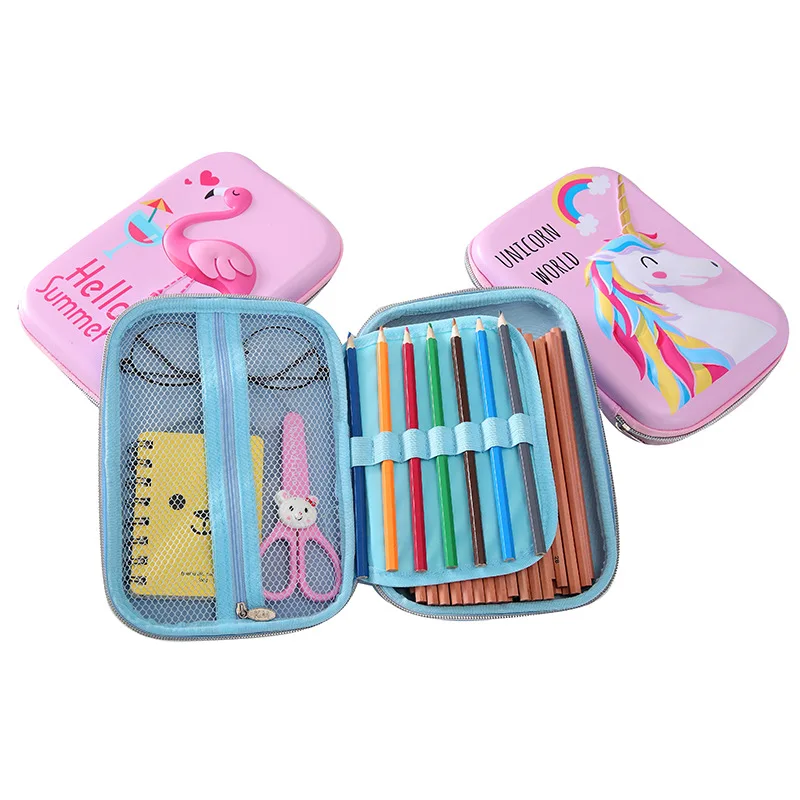 

Pencil Case Trousse Scolaire Stylo Licorne Estuche Unicornio Escolar Pennen Etui Unicorn Pensilcase EVA Flamingo Astucci Box