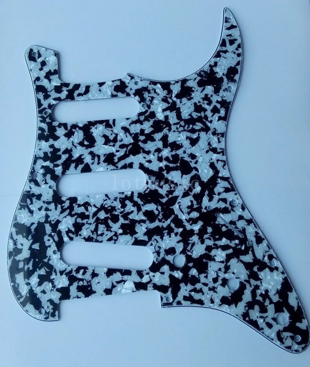 

4 pcs New 3-Ply Agate Black Pickguard for Fender ST Strat Guitar Replacement