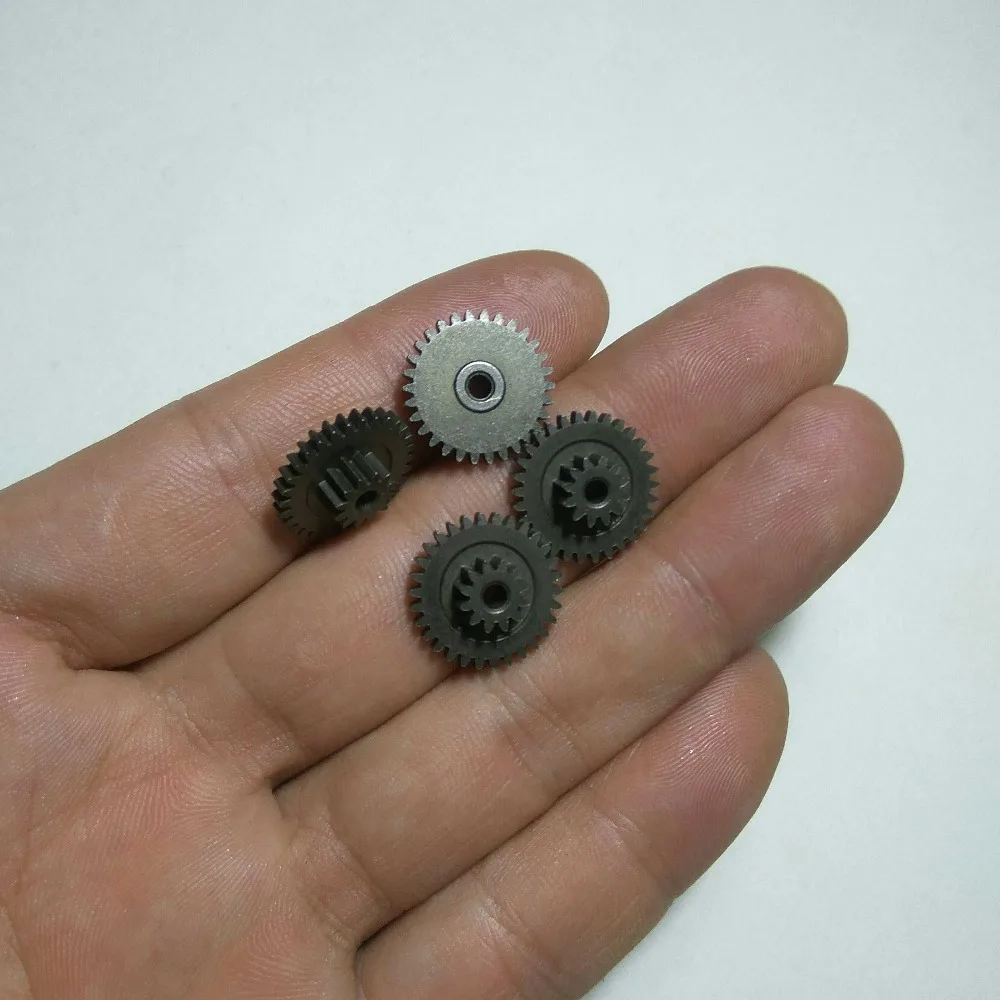 

10X Metal gear 0.5M 30T+12T hole diameter 2.5mm free fit,Double gear Variable speed reducer gear