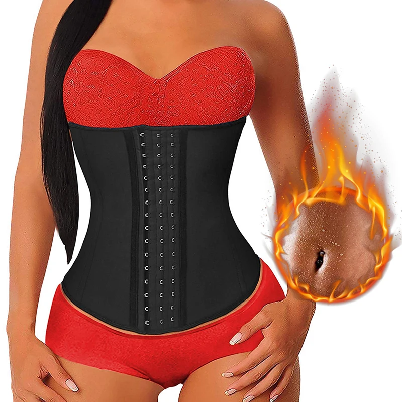 

Vertvie Women Slimming Neoprene Vest Sweat Shirt W/ Belt Tap Measure Body Modeling Weight Loss Underwear Gym Accessories Running