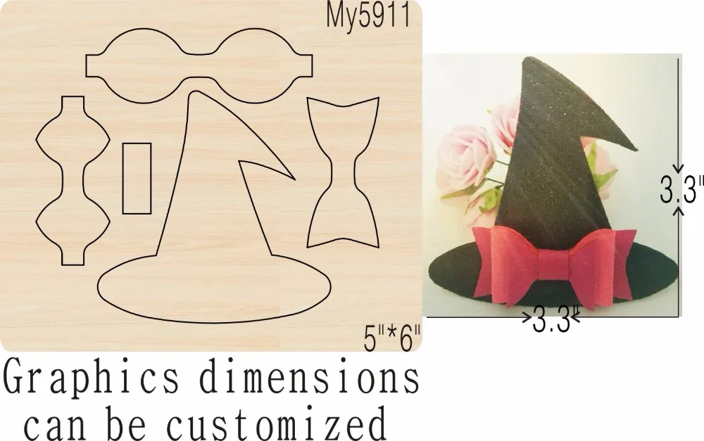 

Hat and bow new wooden die cutting dies for scrapbooking Thickness-15.8mm