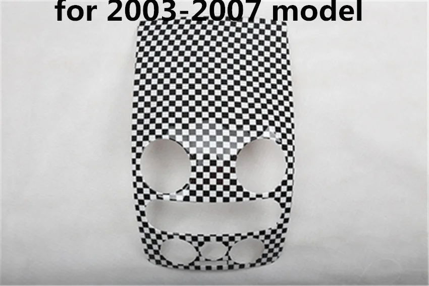 1 шт., автомобильные наклейки из углеродного волокна, абс материал, центральная консоль, декоративная панель для 2003-2012 Volkswagen VW Beetle - Название цвета: 03-07 lattice
