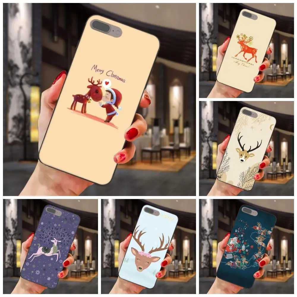 

TPU Print Case Happy New Year Christmas Deer For Xiaomi Mi Mix Max Note 2 2S 3 5X 6 6X 8 9 SE A1 A2 Lite Play Pro F1