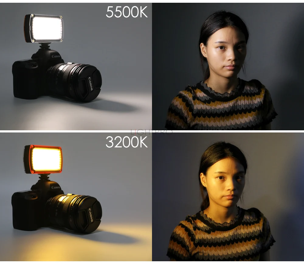 Универсальный 120 светодиодный светильник для видеосъемки XH-120 светильник для фотостудии светильник типа «Горячий башмак» с регулируемой яркостью и зарядным устройством USB для Canon Nikon DSLR