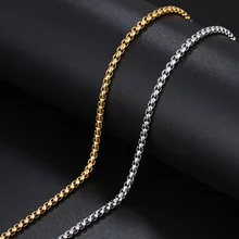 Торговля по низкой цене с диагональю экрана 3-6 мм 316L Нержавеющая сталь браслет с прямоуголными звеньями браслеты модные Для Мужчин's вечерние ювелирные изделия Прямая