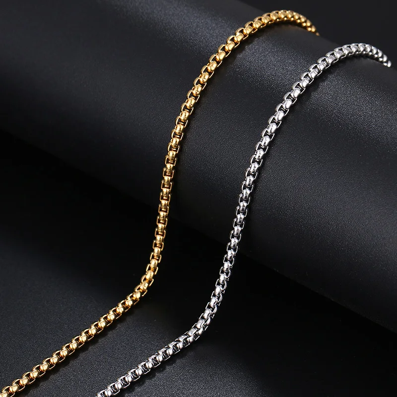 

Low Price Wholesale 3-6MM 316L Stainless Steel Box Chain Bracelet & Bangles Fashion Men's Party Jewelry Drop Shipping