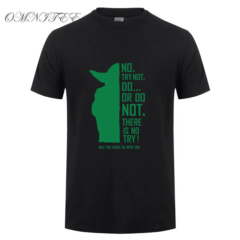 

2017 New Star Wars Master Yoda Men T Shirt Summer Short Sleeve Cotton Do Or Not Do T Shirts Funny Men Tees Top Free Ship OT-421