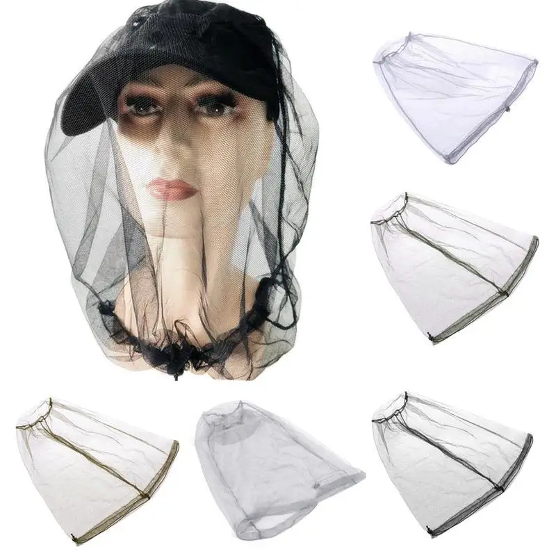 

Outdoor Anti-mosquito Cap Fishing Hat Mosquito Bee Insect Mesh Head Face Protector Fishing Hunting Net Hat Mask Caps 46cmx46cm