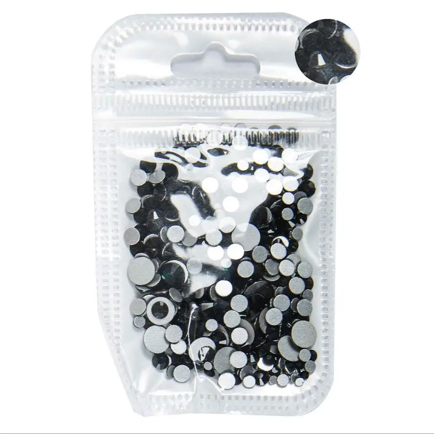 350pcs Mix Sizes Nail Art Non HotFix Rhinestone Crystal AB Color Flatback Glass Non Hot Fix Rhinestones Nail Decoration Crystal 