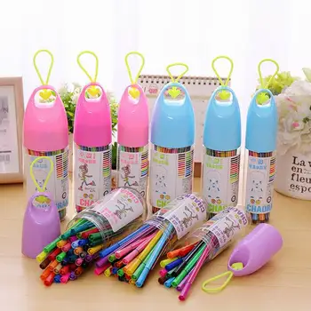 

Hot sale students creative washable watercolor pen 12/ 24/ 36/ color lucky bottle packing art marker drawing supplies child gift