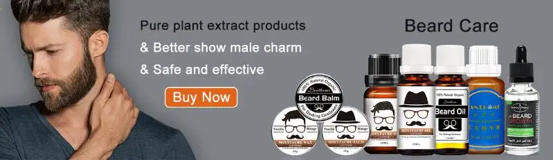 2pcs Lanthome Organic Men Face Beard Oil Natural Soften Oil Hair Growth Nourishing Mustache Cream for Beard Hair Grow