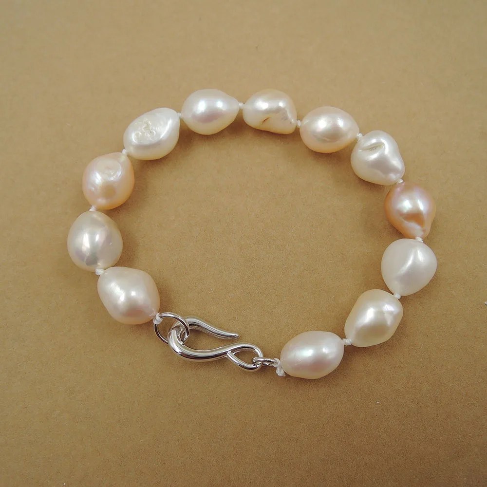 

freshwater pearl bracelet ,100% NATURE BIG BAROQUE PEARL Bracelet-AAA high good quality