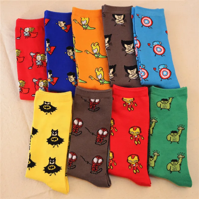 

NEW Marvel Heros No Show Socks Superman Batman Captain America Arrowman Bruce Lee Character Invisible Cotton Happy Socks