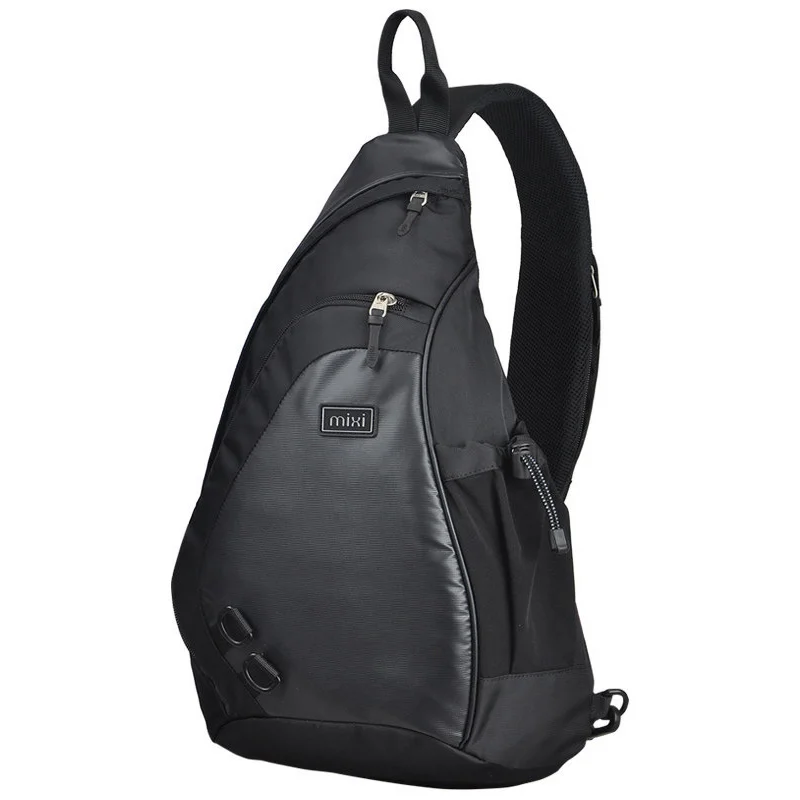 Mixi модный мужской рюкзак на одно плечо, нагрудная сумка, мужская сумка-мессенджер для мальчиков, Университетская школьная сумка, Повседневная Рабочая дорожная сумка 17 19 дюймов M5207 - Цвет: Classic Black