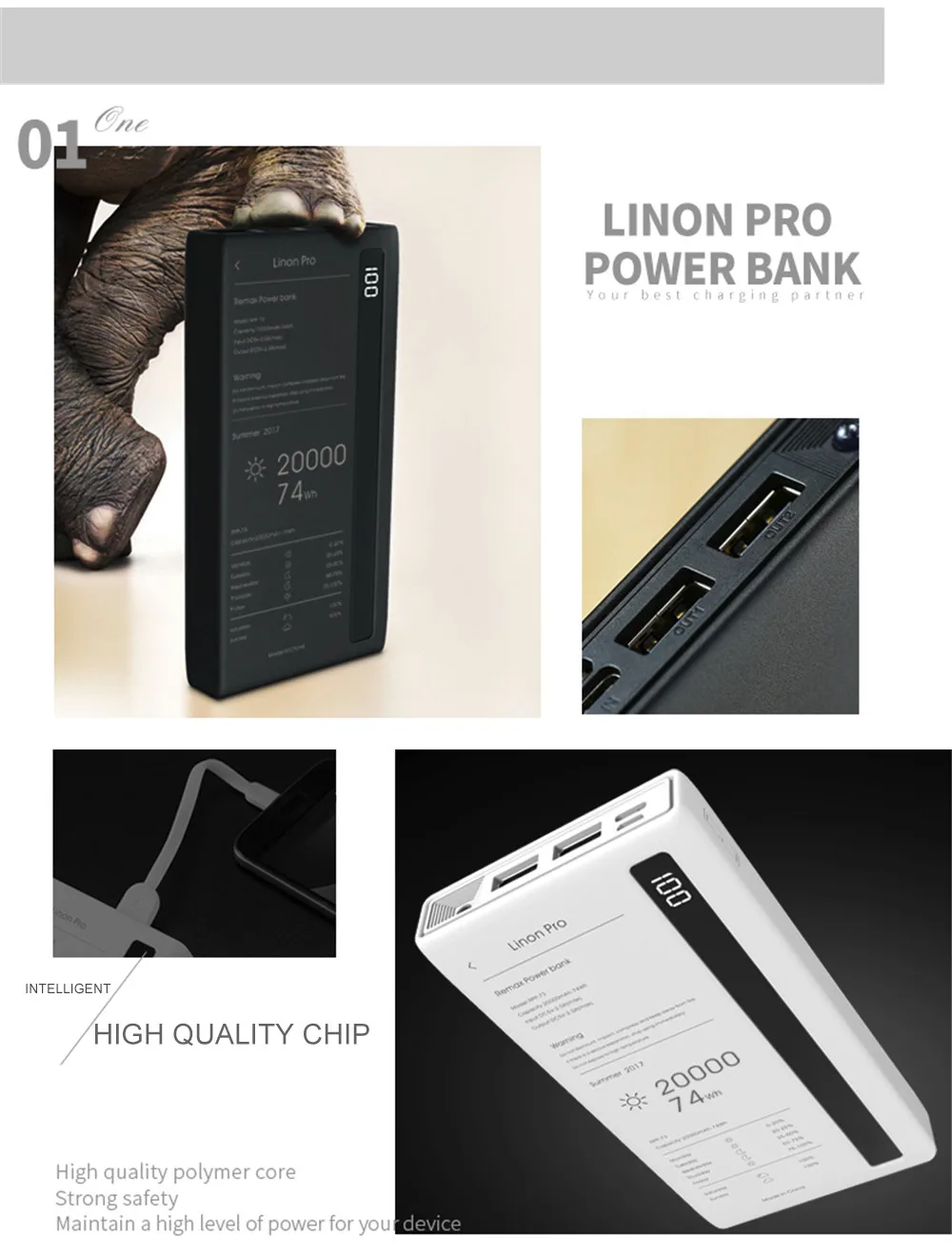 Linon Pro 20,000 mAh Power Bank