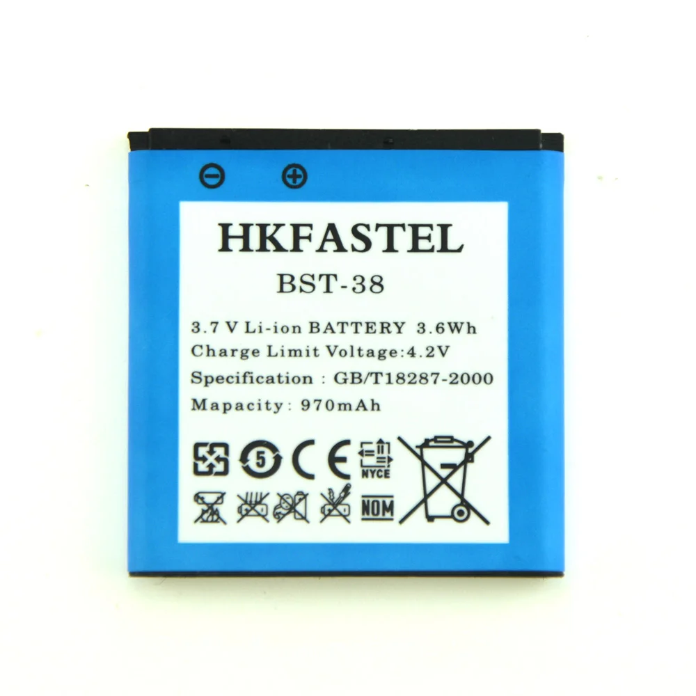 

Battery BST-38 BST38 For Sony Ericsson C510 C902 C905 R306 Radio R306i R306a R300 R300i R300a T303 T650 T650i Z770 Z780 970mAh