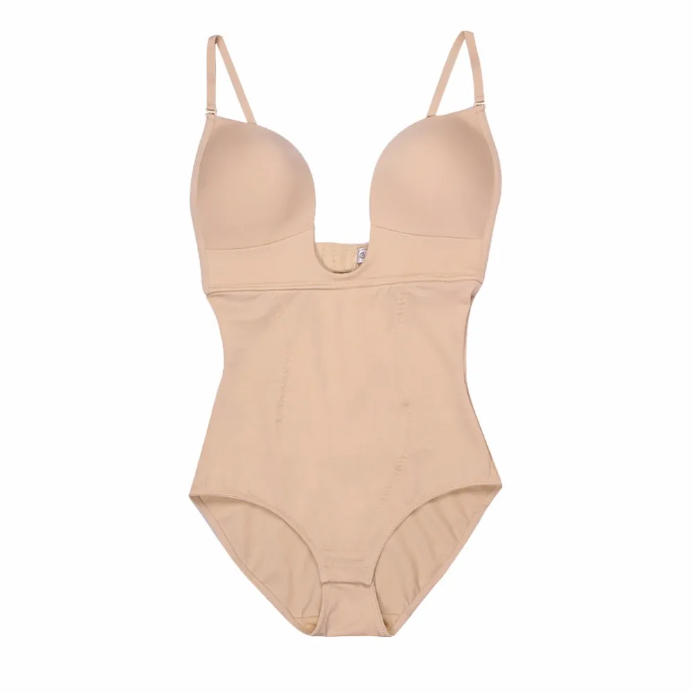 

Woman Full Body Shaper Backless Thong Compression Bodysuit U Bra Shaping Seamless Girdle Panties Butt Lifter Body Slim Shaper