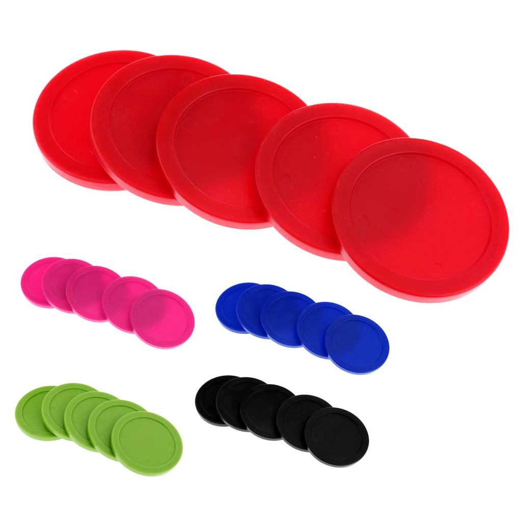 5 Pieces 62mm Durable Plastic Air Hockey Pucks Choice of Colors Entertainment Table Game Standard Air Hockey Pucks Accessories
