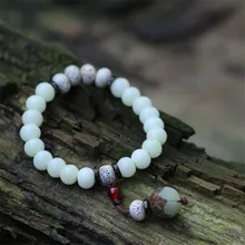 Mulheres pulseiras 2016 new arrival branco bodhi elasticidade frisado acessórios de moda jóias pingente charme pulseira BS16