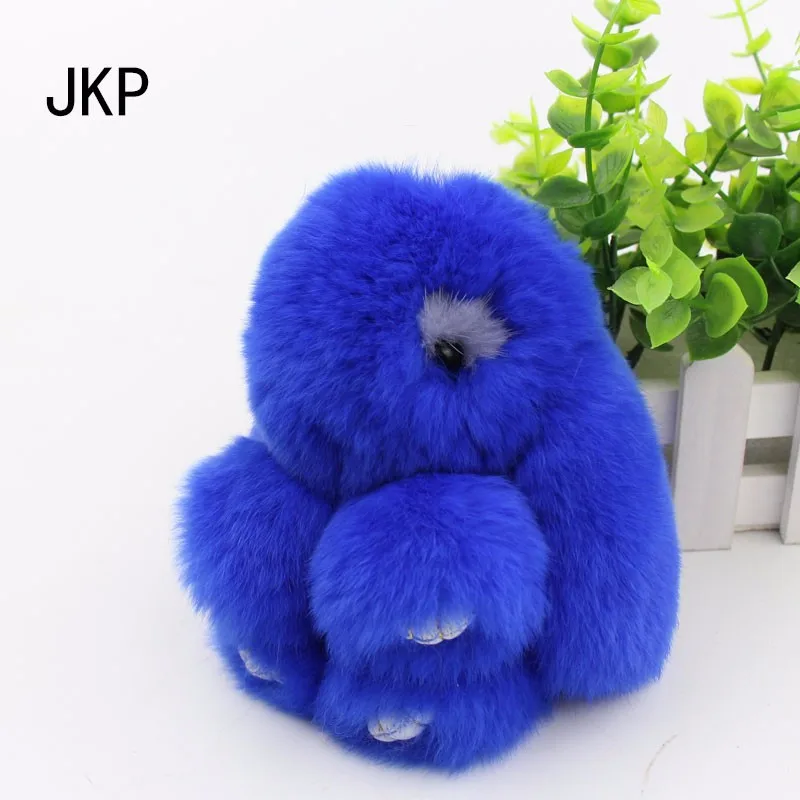 2018 меховой кролик брелок модный помпон для ключей мех кролика кукла игрушка 13 см