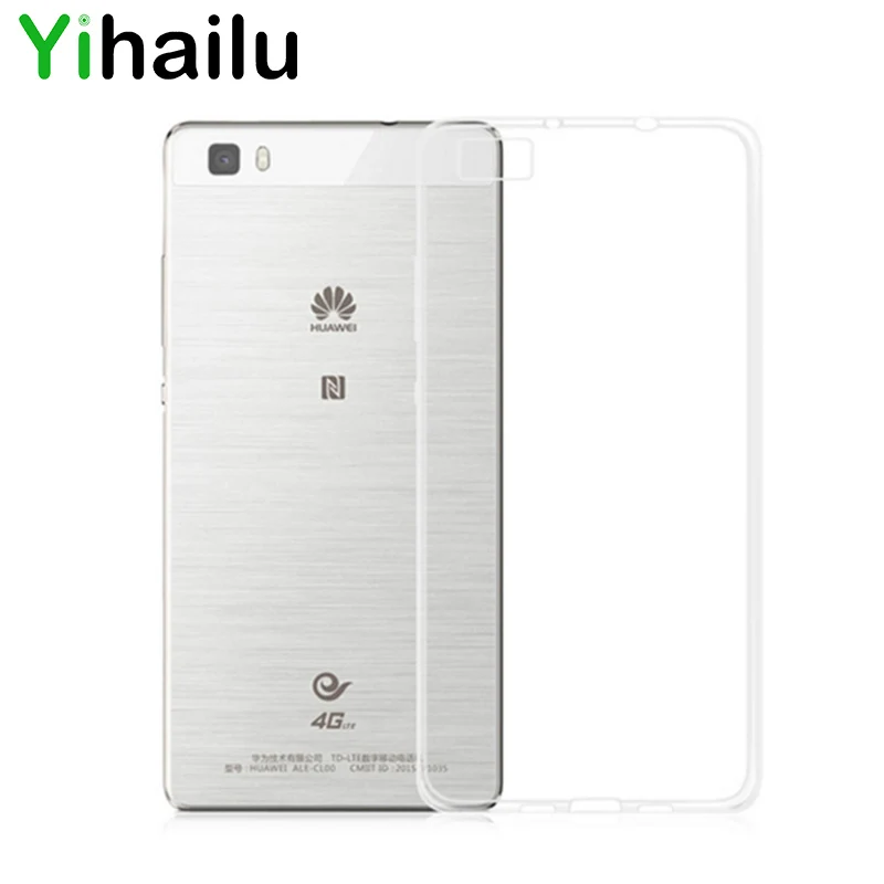 Yihailu For Huawei P8 5.2&quot Lite 5.0&quot 2015 Soft Clear TPU Case Transparent Silicon Ultra Thin Slim Back Cover Mini |