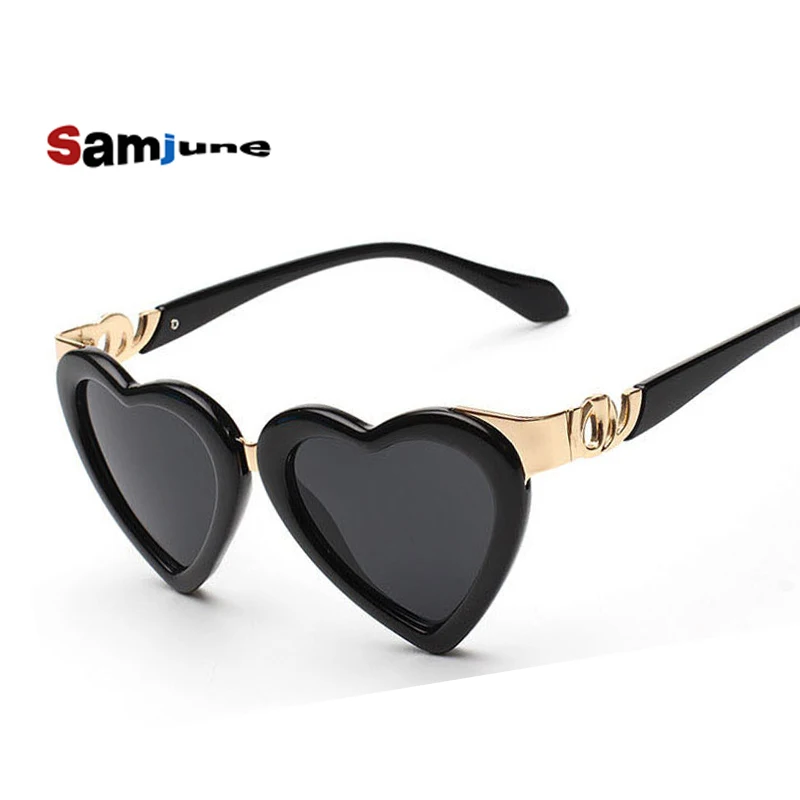Samjune роскошные женские солнцезащитные очки в форме сердца женские модные зеркальные солнцезащитные очки винтажные женские оттенки светоотражающие очки Oculos De sol