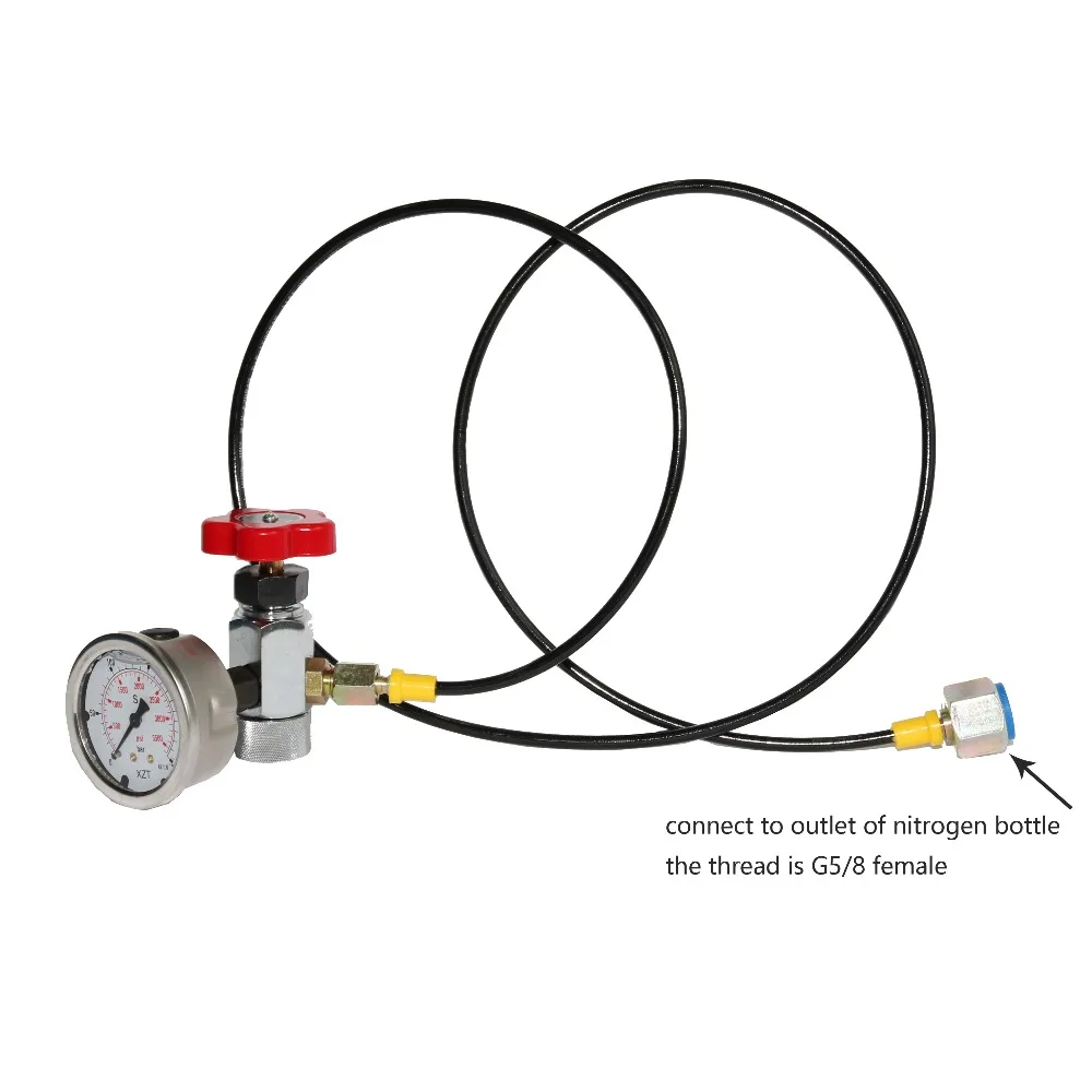 

XZGK-02 Hydraulic Accumulator cylinder Nitrogen gas charging kit for 8V1 gas valve