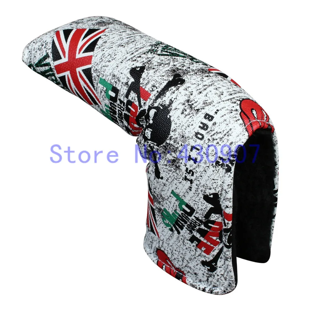 

High Quality 1pc Golf Blade Putter Covers Skull Putter Cover UK Flag Headcover For Golf Scotty Cameron Putter