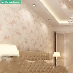 Средиземноморский стиль сафлорные узоры нетканые обои спальня свадебная комната Гостиная ТВ фон настенная бумага