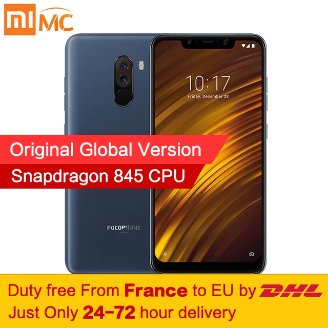 In Stock ! Global Version Xiaomi POCOPHONE F1 6GB 128GB Snapdragon 845 6.18 Screen LiquidCool 20MP Front Camera Quick Charge 3.0