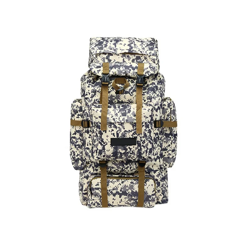 Полезный 70Л Двойной плечевой рюкзак открытый большой емкости пыленепроницаемый Водонепроницаемый Кемпинг Туризм альпинистская сумка - Цвет: ACU