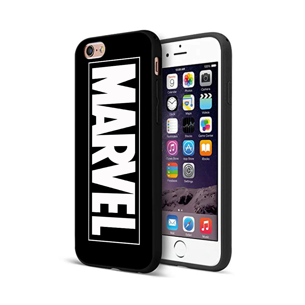 Черный чехол ТПУ для iphone 5 5s se 6 6s 7 8 plus x 10 чехол для iphone XR XS 11 pro MAX чехол MARVEL Железный человек Капитан герой - Цвет: 10001