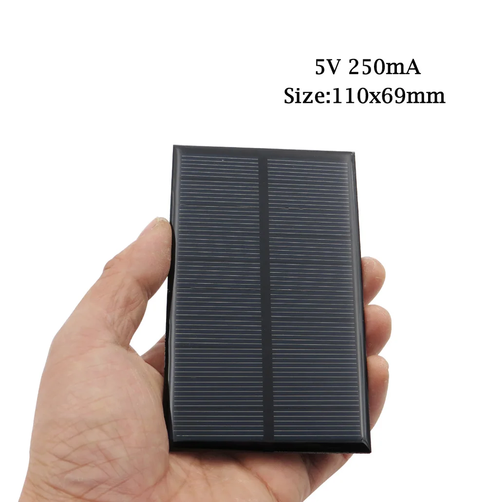 5VDC Панели солнечные Мощность банка 150 160 200 250 500 840 мА Панели солнечные 5V Мини элемент для солнечной батареи для мобильного телефона портативное зарядное устройство - Цвет: 5V 250mA