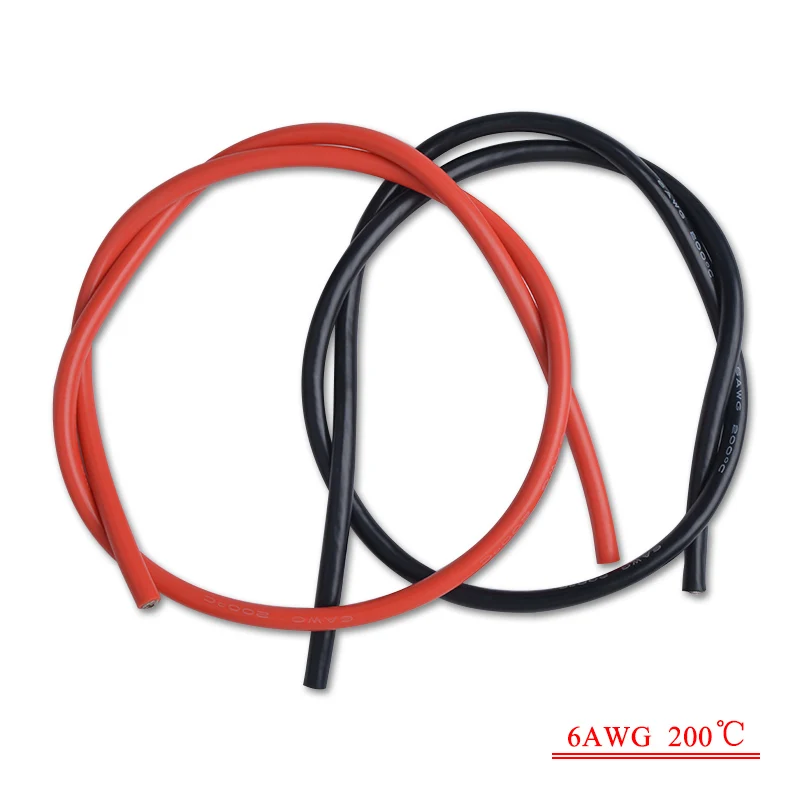 

2x 3M 8 10 12 14 16 Gauge AWG Silicone Rubber Wire Cable Red Black Flexible Wonderful Gift