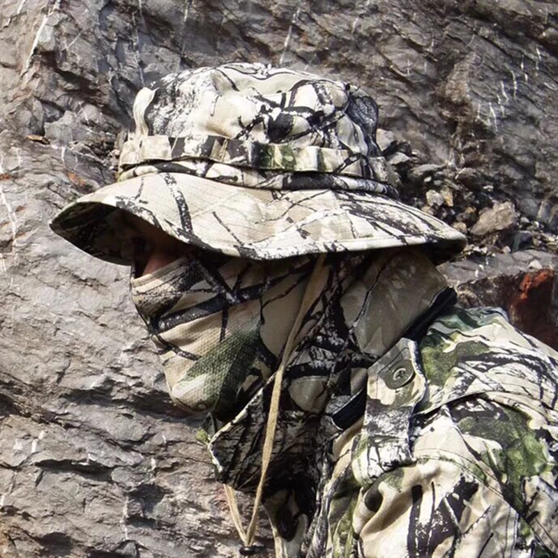

Boonie Hat Military Tactical Army Adjustable Anti-scrape Airsoft Combat Gear Camouflage Multicam Alpie Meadow Terrin Hiking Caps