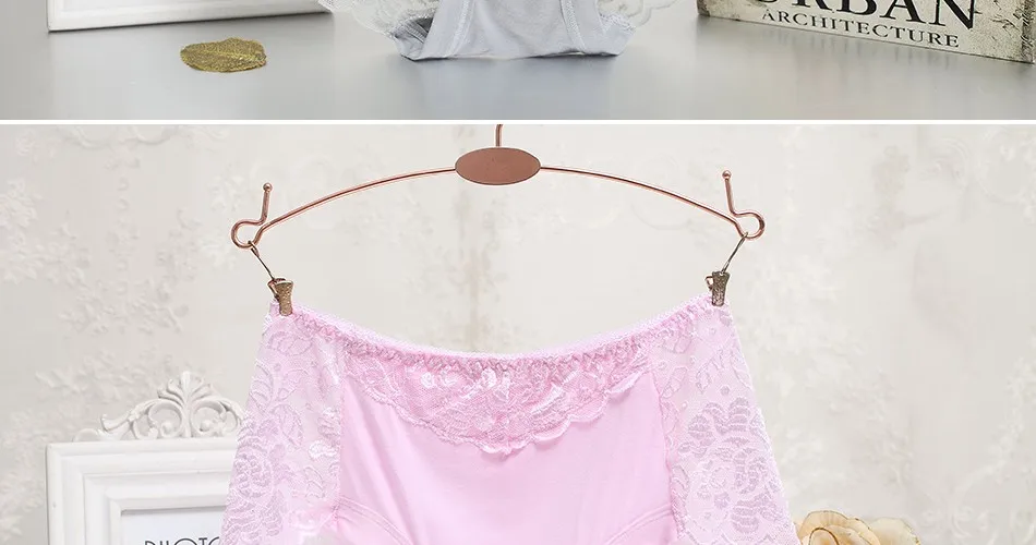 Women Underwear Briefs Sexy Women's Panties Full Transparent Pink Lace Seamless String Cotton Plus Size Women Underwear Panty 31