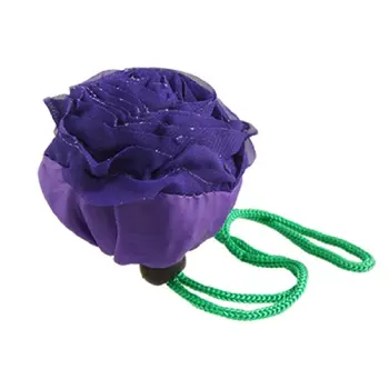 

2X Purple Rose Shaped Foldable Re Eco-friendly Carry Hand Bag for Shopping