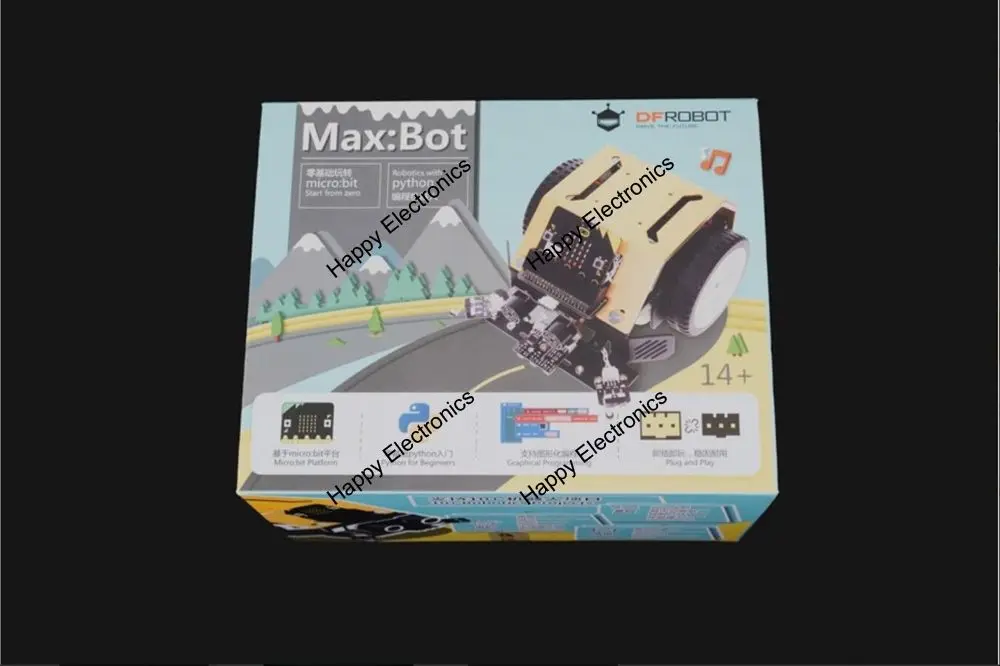 DFRobot micro: bit Max: bot DIY программируемый набор роботов с отслеживанием линии, светильник для обнаружения коллисона, для обучения детей