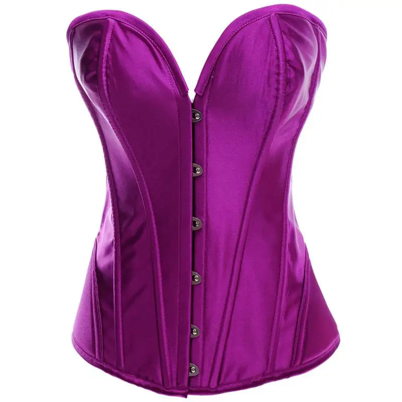 Hotsale Lovely Pure Women Satin Sexy Bustier Boned Body Cincher Top