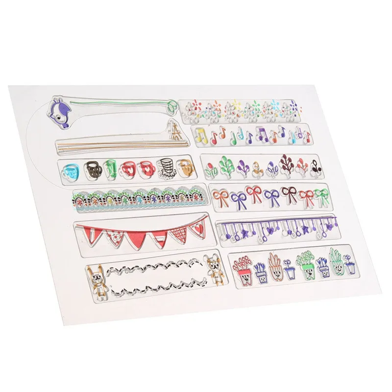 

KIWarm Red Color Flag Transparent Stamp Seal for Scrapbooking Photo Album Diary Card Making Hand Account DIY Craft Decoration
