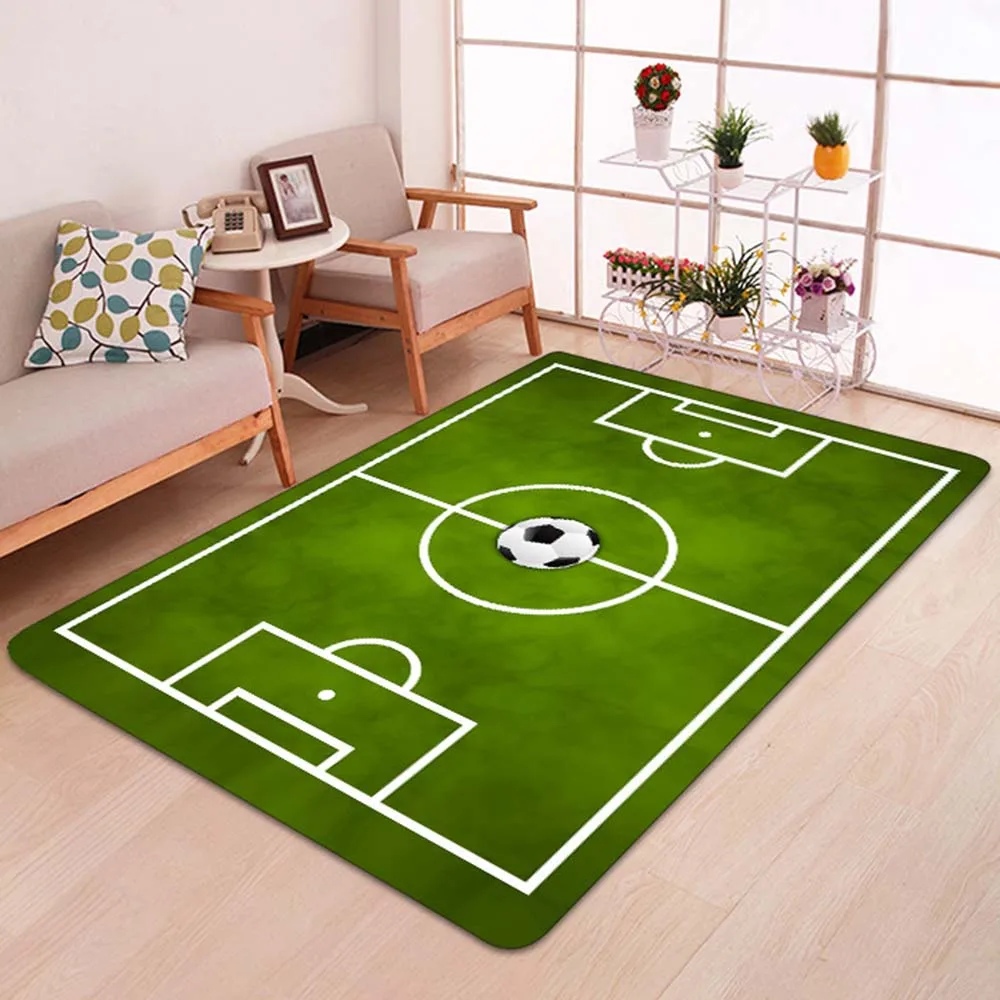 Creative Football Field Print Carpets Tapetes Front Entrance Door Floor Mat Doormat Bape Carpet for Bath Kitchen Toilet