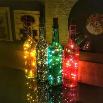 

10pcs 2M LED Copper Wire String Light with Bottle Stopper Starry LED String Lights Fairy Lamp for Valentines Wedding Decoration