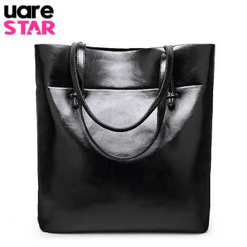 

High Quality Oil Wax Pu Leather Handbags Large Capacity Ladies Casual Tote Bag Fashion Women Shoulder Bag Designer bolsos mujer