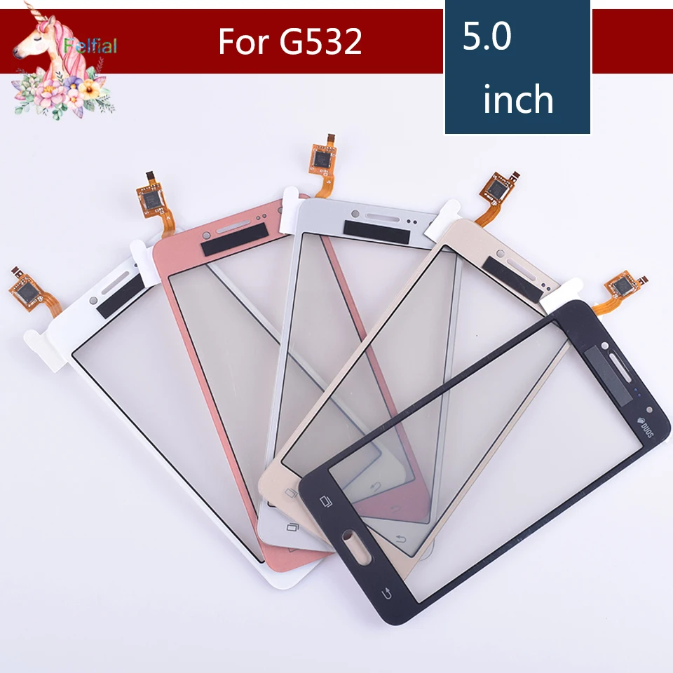 10 teile/los Für Samsung Galaxy j2 Prime SM-G532F G532 G532G G532M Touchscreen Sensor Display Digitizer Glas Ersatz + logo