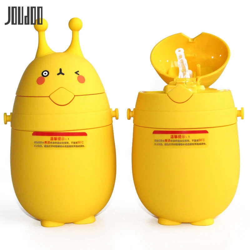 

JOUDOO 390ML Cute Thermos Kids Cup Bottle Stainless Steel Thermo Cup Vacuum Cups Termos Children School Thermal Bottle 35