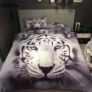 

2015 new 4pcs 100% cotton 3d bedding sets tiger,leopard, swan, flowers, sunflower duvet covers,bed sheet pillowcase queen size