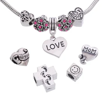 

European Style Large Hole Beads DIY Jewelry Findings Personalized Homemade Bracelet Necklace Customized Pendants Jewelry Gift
