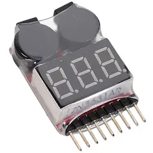 1-8S литий-ионный Fe напряжение батареи 2в1 индикатор тестер низкого напряжения Звуковой сигнал для RC автомобилей Лодка светодиодный 3,7-30 в двойной динамик